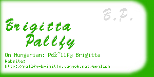 brigitta pallfy business card